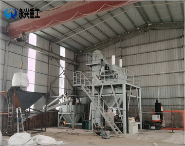 汝州小型全自動石膏砂漿生產(chǎn)線完工投產(chǎn)